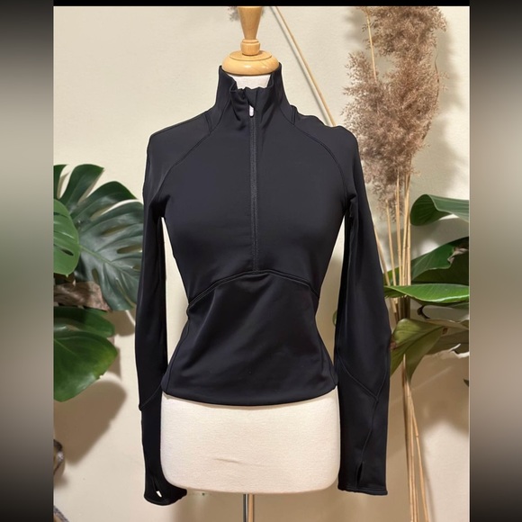 Lululemon Always Alert 1/2 zip fleece long sleeve rulu run crop top - Picture 4 of 10